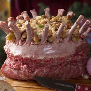 Pork Crown Roast With Apple, Cranberry, & Crouton